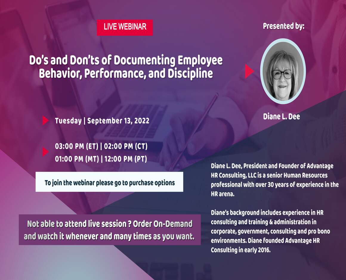 Do’s and Don’ts of Documenting Employee Behavior, Performance, and Discipline